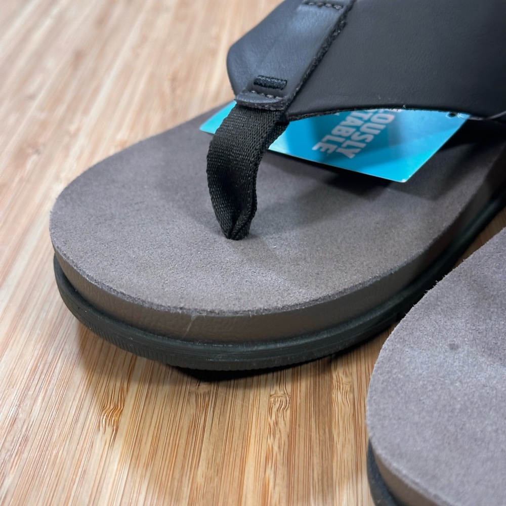 Men’s Sandals REEF OJAI THONGS - BROWN LEATHER Size 10 NWT Flip Flops - Picture 11 of 16